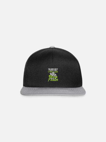 Motorrad - Snapback Cap - Schwarz/Grau