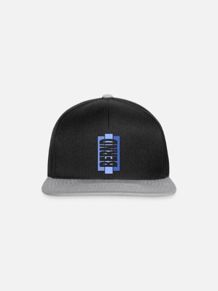 Schriftzug Bernd - Snapback Cap - Schwarz/Grau