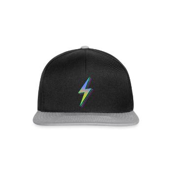 Lightning - Snapback Cap - black/grey - Front