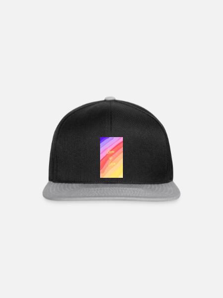 Love is Love - Snapback Cap - Schwarz/Grau
