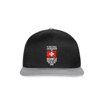 Schweiz Schweizer - Snapback Cap - Schwarz/Grau - Vorne