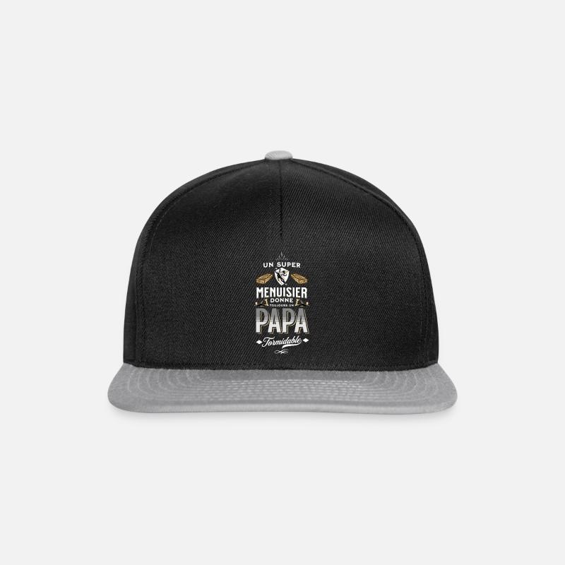 Menuisier Papa Formidable - Casquette snapback - noir/gris