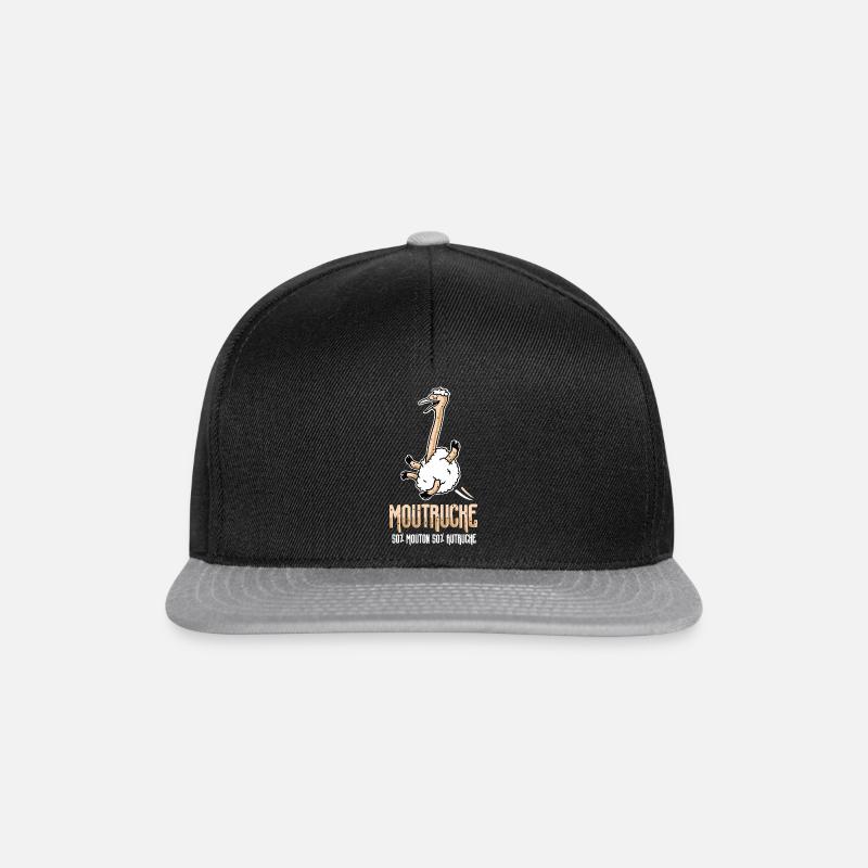 MOUTRUCHE - Casquette snapback - noir/gris