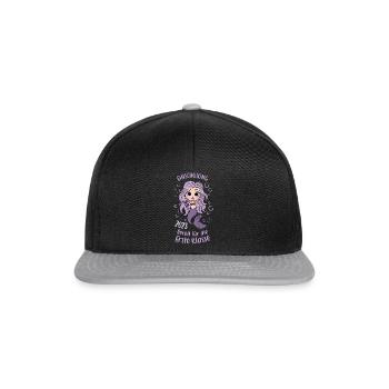 Schulkind 2023 Meerjungfrau Bereit Einschulung - Snapback Cap - Schwarz/Grau - Vorne