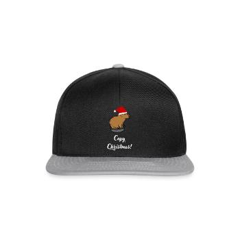 Capy Weihnachten! - Snapback Cap - Schwarz/Grau - Vorne