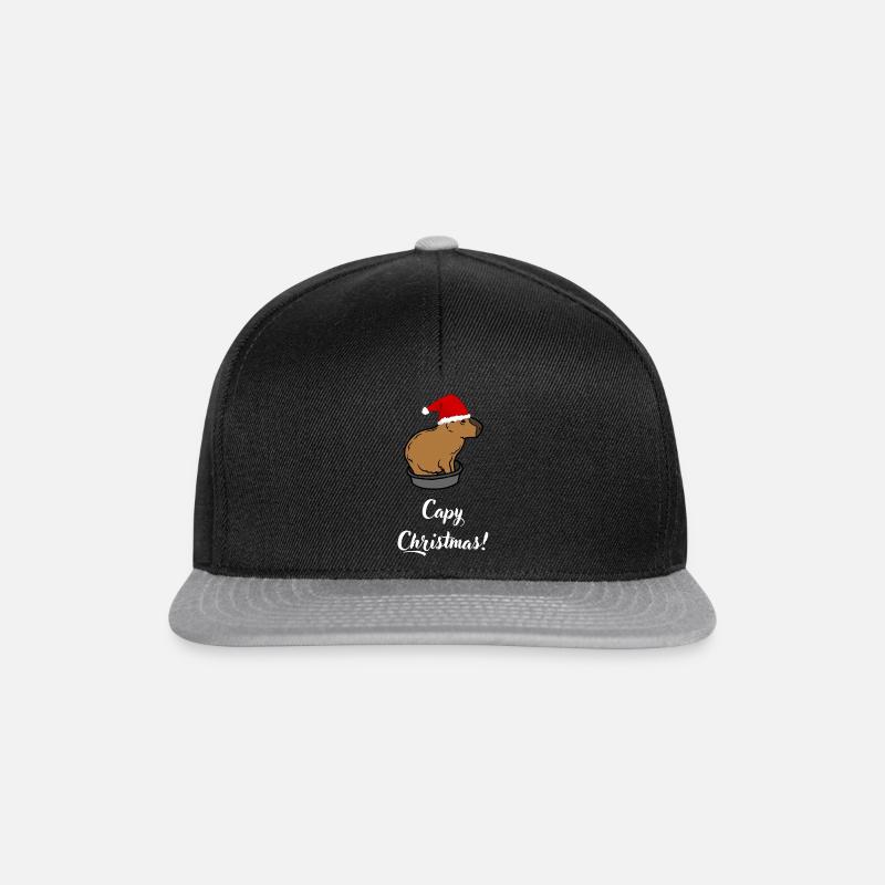 Capy Weihnachten! - Snapback Cap - Schwarz/Grau