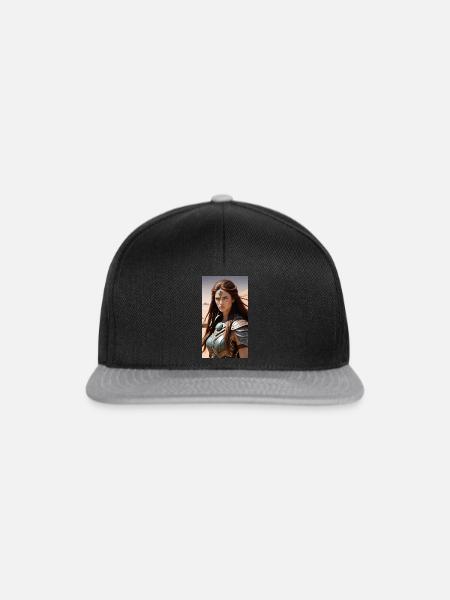 Soldier /Kriegerin - Snapback Cap - Schwarz/Grau