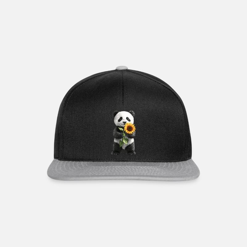 Panda - Snapback Cap - Schwarz/Grau