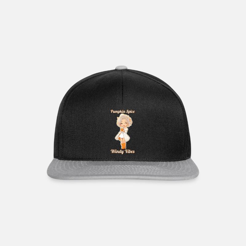 Pumpkin Spice Windy Vibes - Snapback Cap - Schwarz/Grau