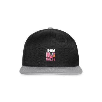 Gender Reveal Team girl team no balls - Snapback Cap - Schwarz/Grau - Vorne