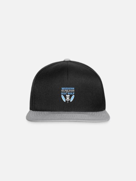 Disc Golf Frisbee - Snapback Cap - Schwarz/Grau