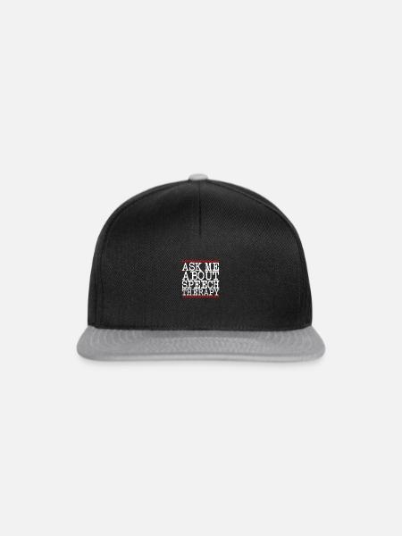 Logopäde Sprachtherapie Sprachtherapeut - Snapback Cap - Schwarz/Grau