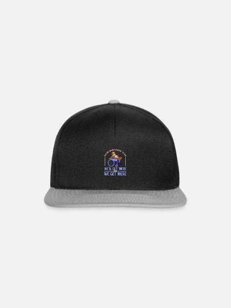 Rollstuhl Rollstuhlfahrer - Snapback Cap - Schwarz/Grau