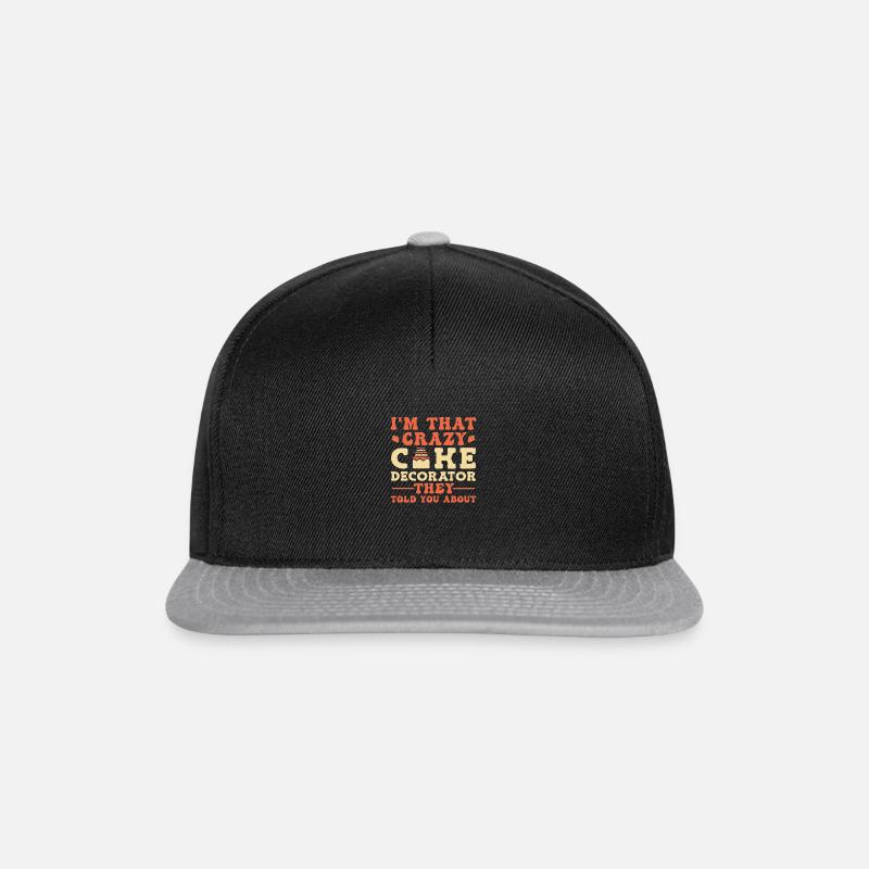 Kuchen backen Bäcker Konditor - Snapback Cap - Schwarz/Grau