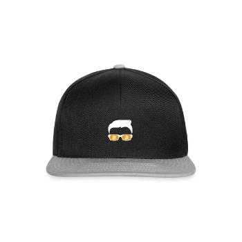 Bitcoin Sunglasses - Snapback Cap - Schwarz/Grau - Vorne