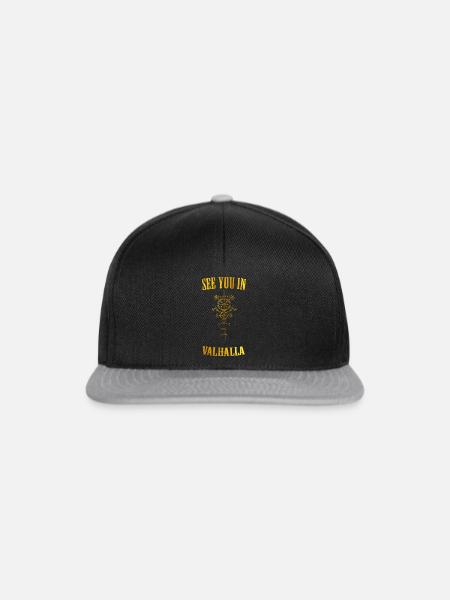 Wikinger Runen Nordisch Walhalla - Snapback Cap - Schwarz/Grau