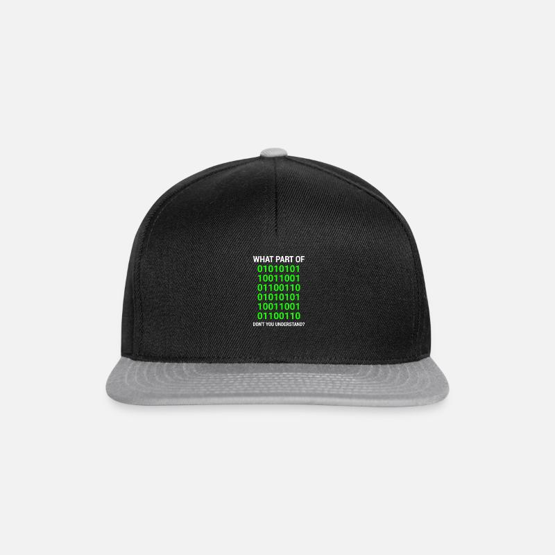 Quelle partie de vous ne comprenez pas les programmeurs - Casquette snapback - noir/gris