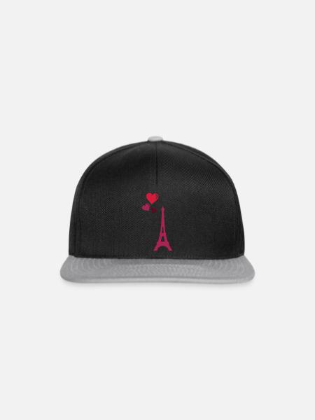 eiffel tower love - Snapback Cap - Schwarz/Grau
