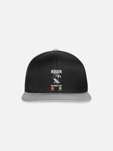 Ostsee Rügen - Snapback Cap - Schwarz/Grau