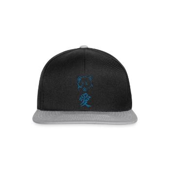 Japanese bear - Snapback Cap - black/grey - Front