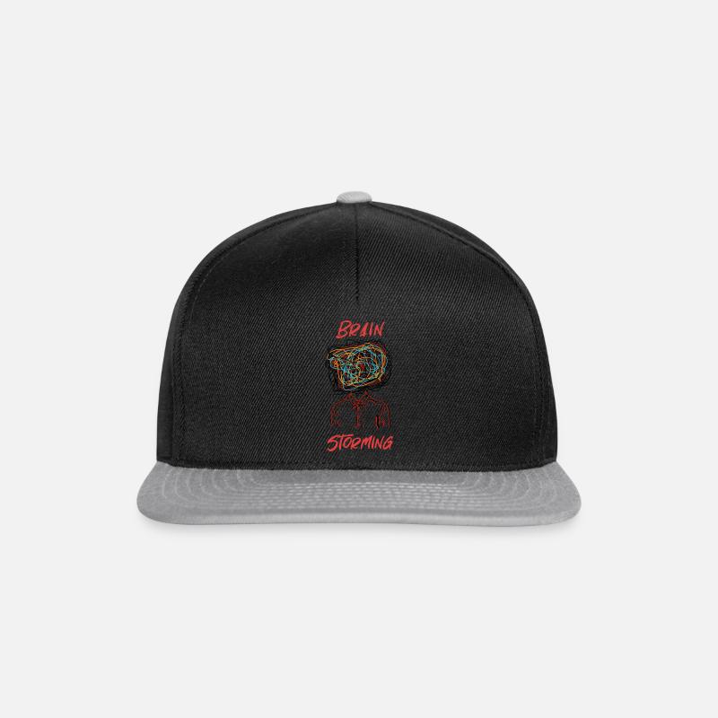 Brainstorming Handgezeichnete Grafiken - Snapback Cap - Schwarz/Grau