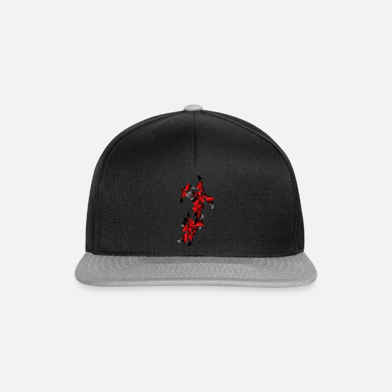 abstract graphic - Snapback Cap - black/grey