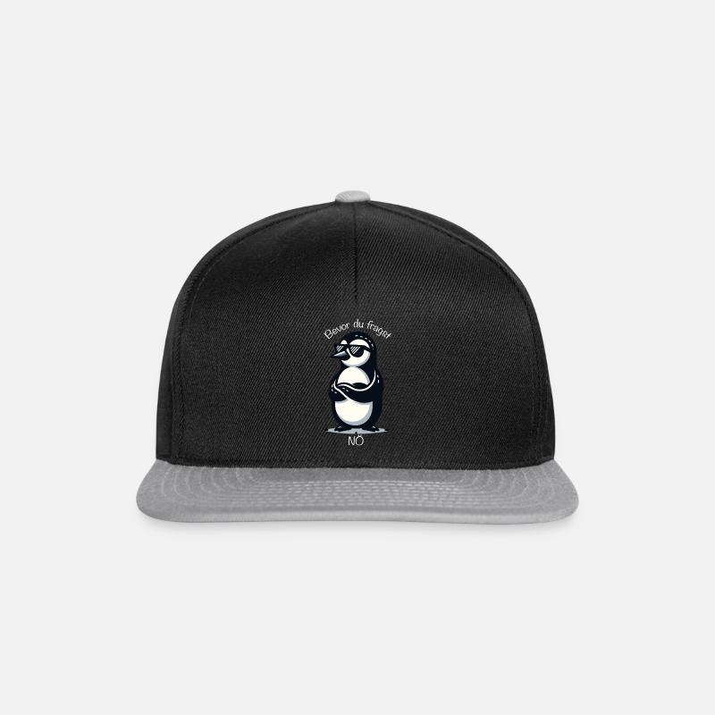 Bevor du Fragst - Snapback Cap - Schwarz/Grau