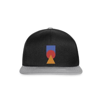 Geometric Graphic | Colours, shapes - Snapback Cap - black/grey - Front