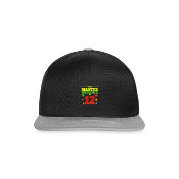 boys biMaster Builder 12 Years Old Block Building - Snapback Cap - Schwarz/Grau - Vorne