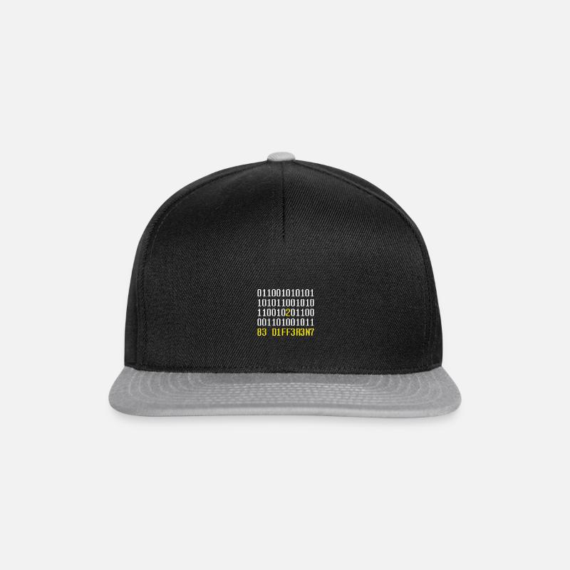 Be different - Snapback Cap - Schwarz/Grau