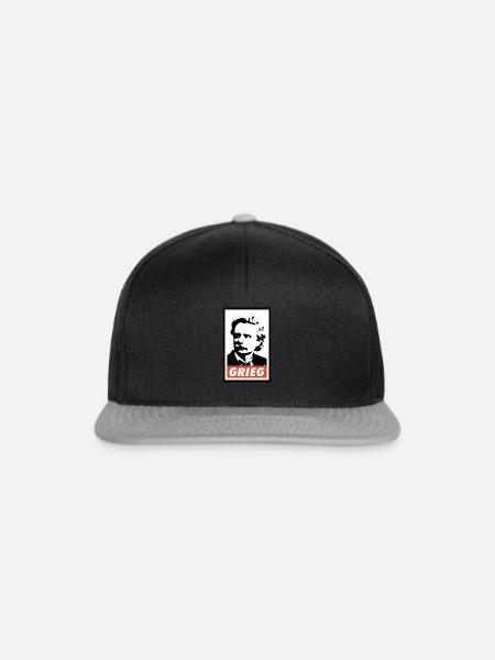 Edvard Grieg - Snapback Cap - Schwarz/Grau