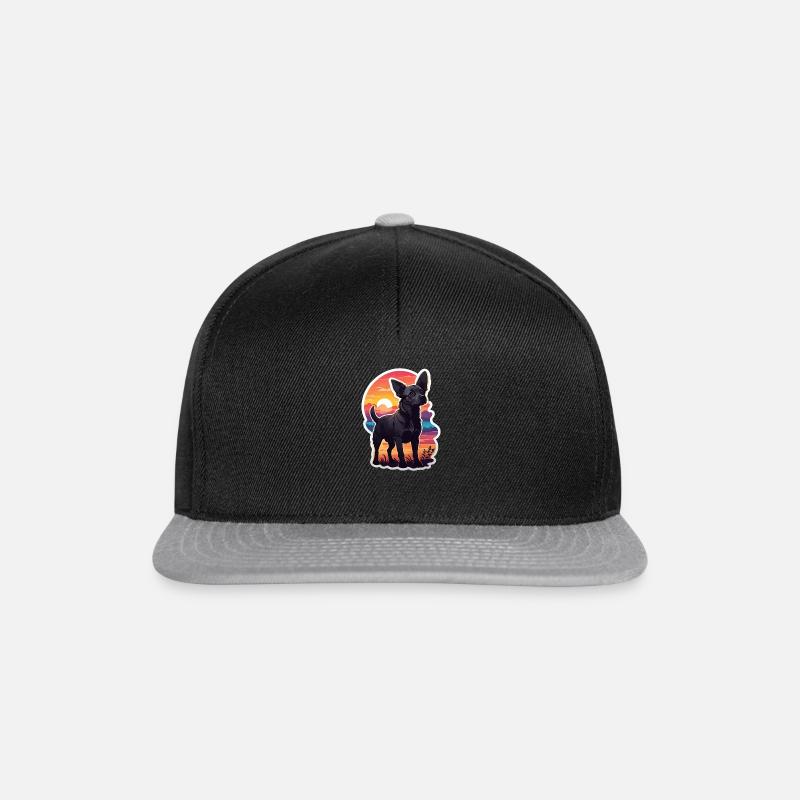 Dog at Sunset - Snapback Cap - black/grey