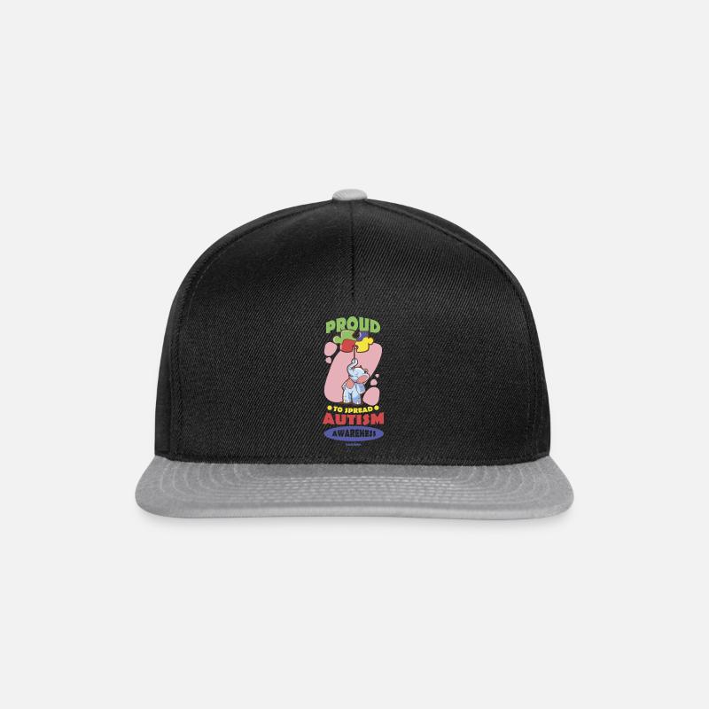 stolzer Autist - Snapback Cap - Schwarz/Grau