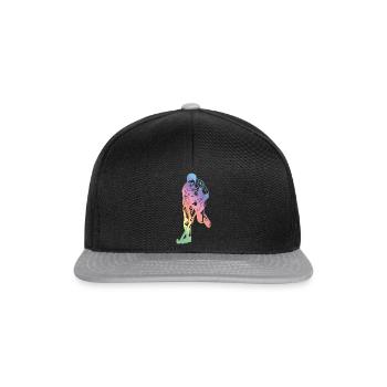 Silhouette de sport de hockey sur gazon - Casquette snapback - noir/gris - Devant