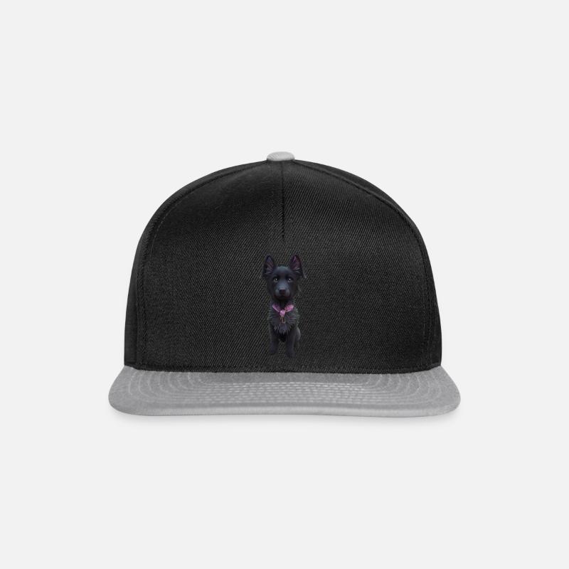 Schwarzer Schäferhund - Snapback Cap - Schwarz/Grau