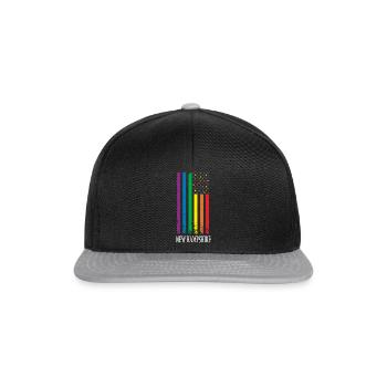 New Hampshire Pride Month Pride Flag LGBT Community - Casquette snapback - noir/gris - Devant