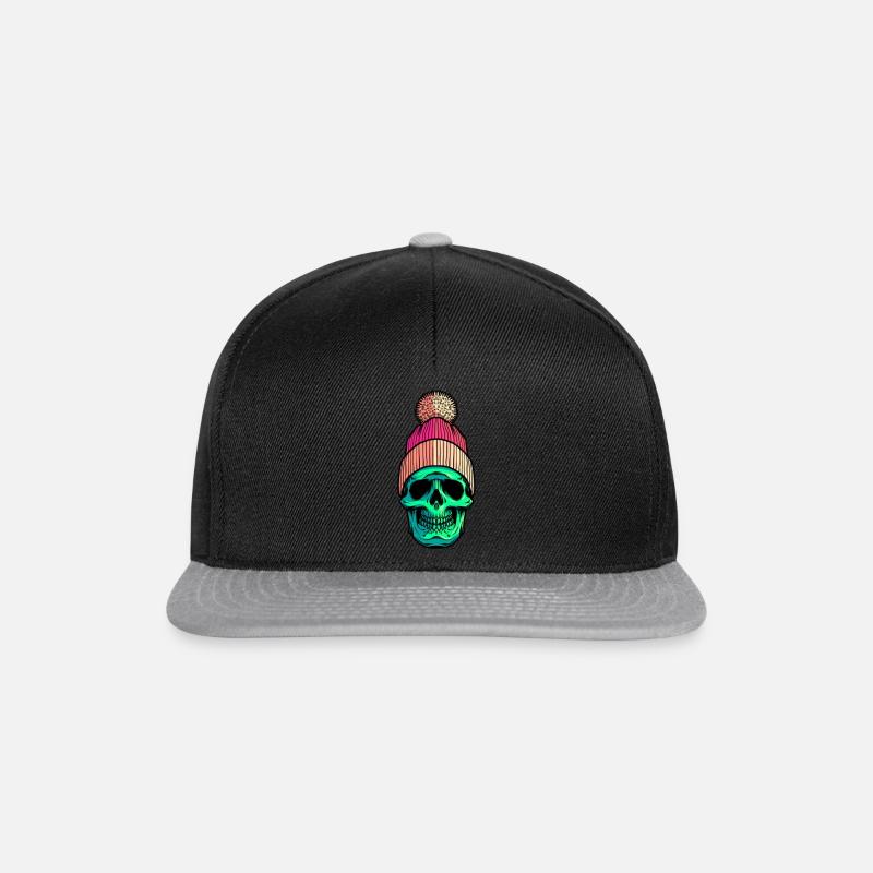 Totenkopf Cool - Snapback Cap - Schwarz/Grau