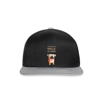 Le chien dit : Vous ne marchez jamais seul - Casquette snapback - noir/gris - Devant