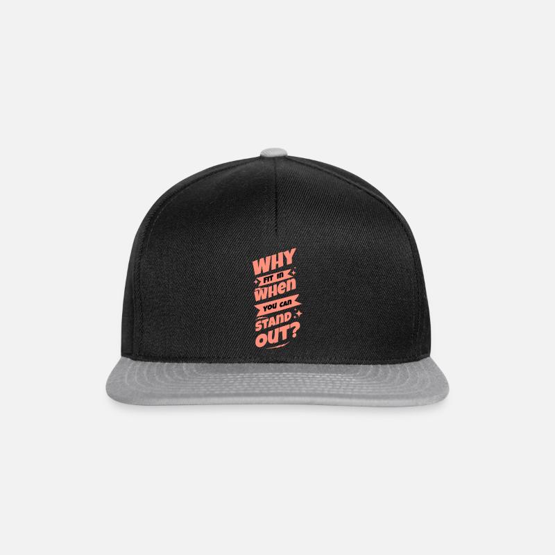 Stand out - Snapback Cap - Schwarz/Grau