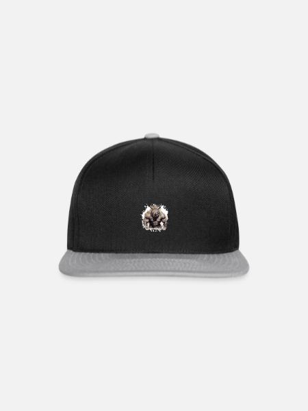 Nashorn Muskeln - Snapback Cap - Schwarz/Grau