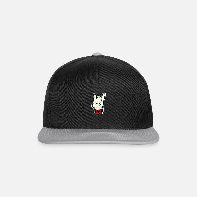 Rock sur graffiti - Casquette snapback - noir/gris