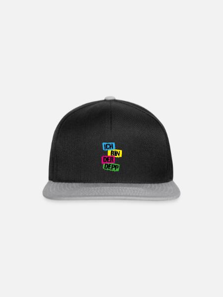 Ich bin der Depp - Snapback Cap - Schwarz/Grau