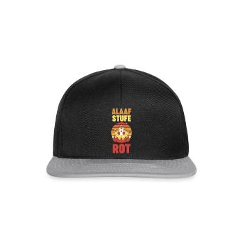 Karnevalskostüm Karnevalist Fasching Clown Karneva - Snapback Cap - Schwarz/Grau - Vorne