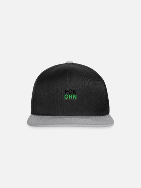 FCK Grüne - Snapback Cap - Schwarz/Grau