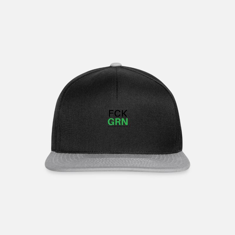 FCK Grüne - Snapback Cap - Schwarz/Grau
