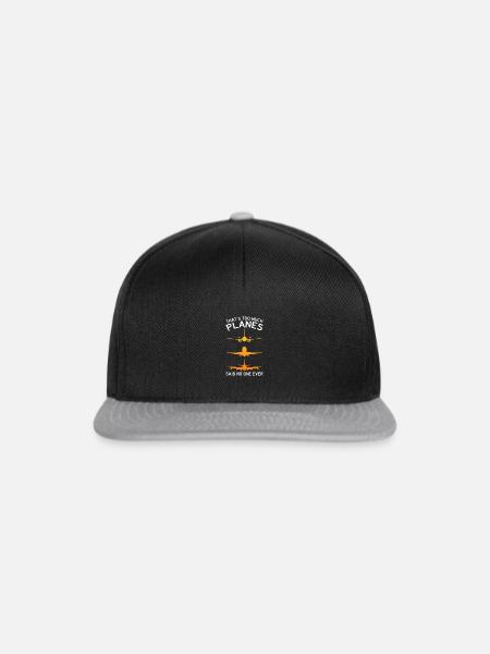 Fluglotse Flughafen Tower - Snapback Cap - Schwarz/Grau