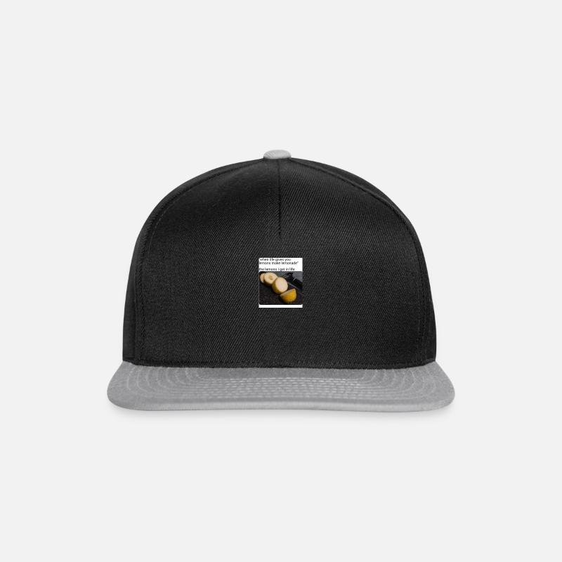 Lemon meme - Snapback Cap - black/grey