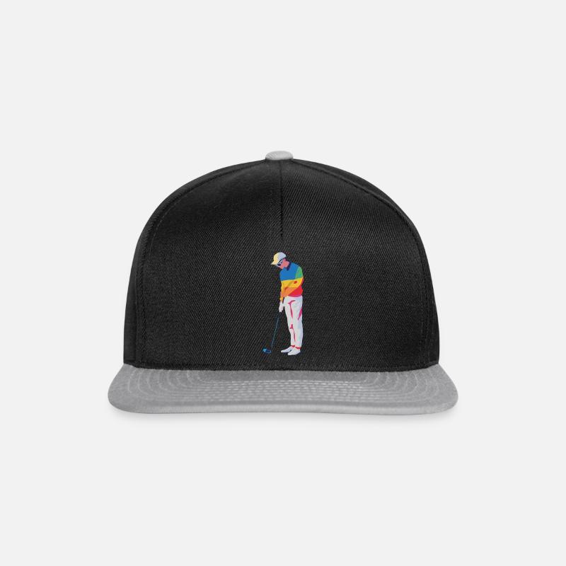 Golfspieler Golfer Golfprofi - Snapback Cap - Schwarz/Grau