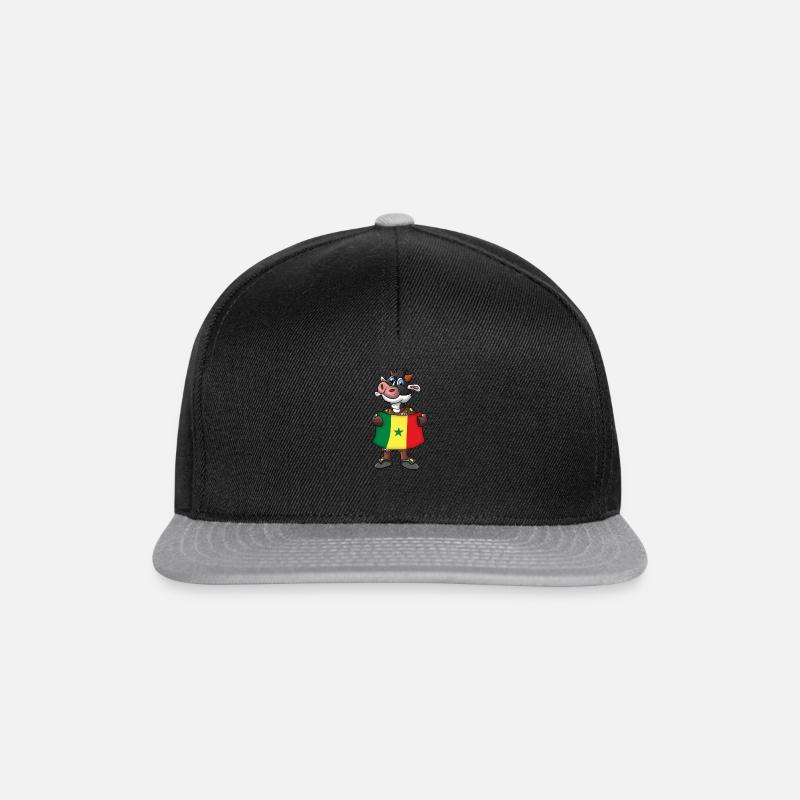 Sénégal Éventail de vaches - Casquette snapback - noir/gris