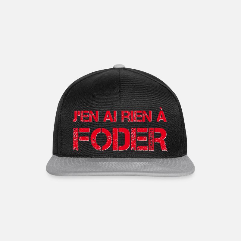 J'en ai rien a foder - Casquette snapback - noir/gris